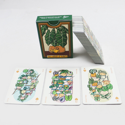 خرید کارت های بازی گیاهان سبز پرمیوم چاپ شده سفارشی 63x88mm Magic Playing Card online manufacture