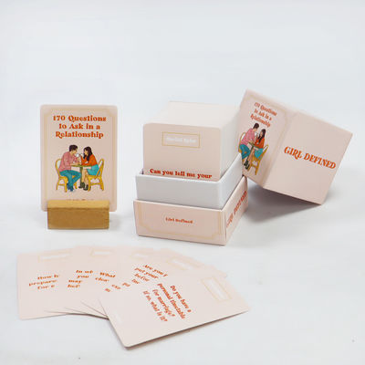 بازی کارت تفریحی با طراحی سفارشی سوالات چاپی و چاپ رنگی CMYK