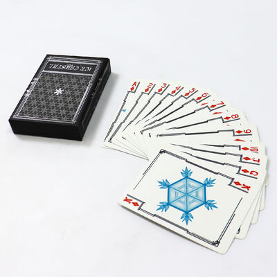 کارت بازی سفارشی با طرح لوگو در سایز 57x87 میلی‌متر با کاغذ مشکی 320 گرمی