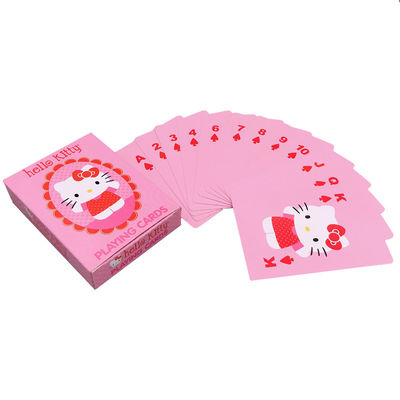 کارت های سفارشی عرشه کارت سفید صورتی Hello Kitty